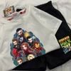 Bộ cotton cộc tay Marvel Comics áo trắng quần đen