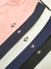 Quần legging thun Beemon thêu gấu 5 màu trắng, navy, tím than nhạt, đen, hồng