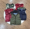 Áo gile phao Zara size nhí 5 màu xanh rêu, đỏ đô, rằn ri