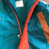Áo raincoat George dư xịn lót lông phối màu xanh-cam