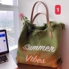 Túi tua rua Summer Vibes size 50x14x36cm nhiều màu