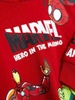 Bộ nỉ Primark Marvel áo hoodie đỏ, quần đen