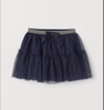 Chân váy voan mềm H&M nhũ lấp lánh cạp chun đính nơ 3 màu xanh, hồng, đỏ