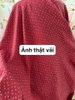 Bộ thô dài tay đỏ hoa nhí cổ phối ren size mẹ và bé