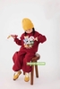 Bộ nỉ Baby Three ĐỎ bo chun size đại
