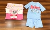 Bộ cotton cộc tay quần sooc hãng H&M 4 mẫu size đại Mẹ&Bé Minnie trắng, Snoopy xanh...