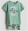 Bộ cotton cộc tay H&M nhiều mẫu Marvel đen, Mickey, Khủng long...bé trai hè 2025