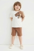 Bộ cotton cộc tay H&M nhiều mẫu Marvel đen, Mickey, Khủng long...bé trai hè 2025