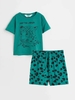 Bộ cotton cộc tay H&M nhiều mẫu Marvel đen, Mickey, Khủng long...bé trai hè 2025