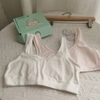 Set 2 áo bra cotton DS Littledog đệm ngực hộp xanh