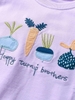 Bộ nỉ Little Maven màu tím quần legging tăm cho bé gái