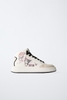 Giày Zara Kuromi Sanrio Basket Trainers màu tím cổ cao