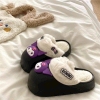 Dép nhựa lót lông mẫu Kuromi, Cinnamoroll, Melody