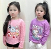 Set 4 áo dài tay cotton xước hình Labubu