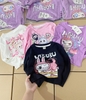 Set 4 áo dài tay cotton xước hình Labubu