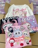 Set 4 áo dài tay cotton xước hình Labubu