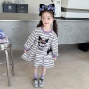 Váy nỉ dài tay kẻ ngang Kuromi màu tím