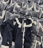 Bộ pyjamas caro phối ren 2 màu nâu, xanh than cho nữ