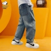 Quần jean Snoopy túi hộp bo chun dáng baggy