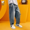 Quần jean Snoopy túi hộp bo chun dáng baggy