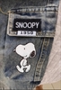 Quần jean Snoopy túi hộp bo chun dáng baggy