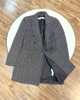 Áo khoác blazers dạ Bershka caro dáng dài