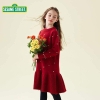 Váy len đỏ Sesame Street đính ngọc bé gái size đại