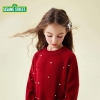 Váy len đỏ Sesame Street đính ngọc bé gái size đại