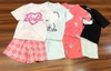 Bộ cotton H&M cộc tay size đại Mẹ&Bé 5 mẫu Mickey đen, bắp rang bơ, Snoopy ghi, Barbie hồng