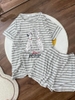 Bộ cotton Women secret kẻ ngang hình chó đóm