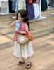 Bộ thô Hi.Sun áo sát nách hồng kèm chân váy trắng