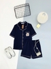 Bộ pyjamas cổ V cotton cộc tay Capybara 4 màu hãng Careia
