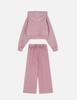 Bộ nỉ gân Primark áo hoodie kéo khoá quần suông hồng