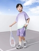 Bộ thể thao cộc tay loang 2 màu đen và tím