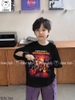 Bộ cotton Minecraft Dungeons Elaine áo cộc tay đen quần kaki tím