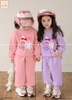 Bộ nỉ dài tay da cá Baby Three Jam&jenny 2 màu hồng, tím