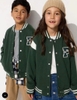 Áo khoác bomber Uniqlo xanh lá thêu chữ F