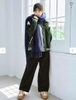 Áo khoác bomber Uniqlo xanh lá thêu chữ F