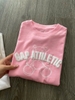 Áo phông GAP ATHLETIC cộc tay cổ tròn 2 màu hồng, trắng cho nữ