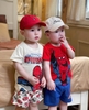 Set 2 bộ cộc tay Amazing Spiderman màu trắng đỏ