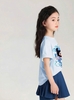 Bộ cotton Baby Three Nabi áo cộc tay trắng chân váy xanh