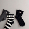 Set 3 đôi tất Mickey đen, xám, kẻ