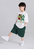 Bộ cotton Dragon Ball NABI cộc tay áo trắng quần short xanh lá