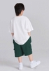 Bộ cotton Dragon Ball NABI cộc tay áo trắng quần short xanh lá