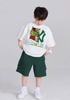 Bộ cotton Dragon Ball NABI cộc tay áo trắng quần short xanh lá