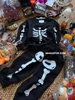 Bộ nỉ dài tay xương đen HALLOWEEN hãng Elaine