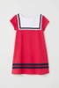 Váy thủy thủ H&M cộc tay 3 màu navy, đỏ, chấm bi trắng