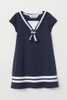 Váy thủy thủ H&M cộc tay 3 màu navy, đỏ, chấm bi trắng