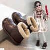 Boots da lót lông cừu cho 2 màu đen, nâu
