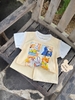 Set 2 bộ cộc tay Zootopia tay phối màu cam, be cho bé